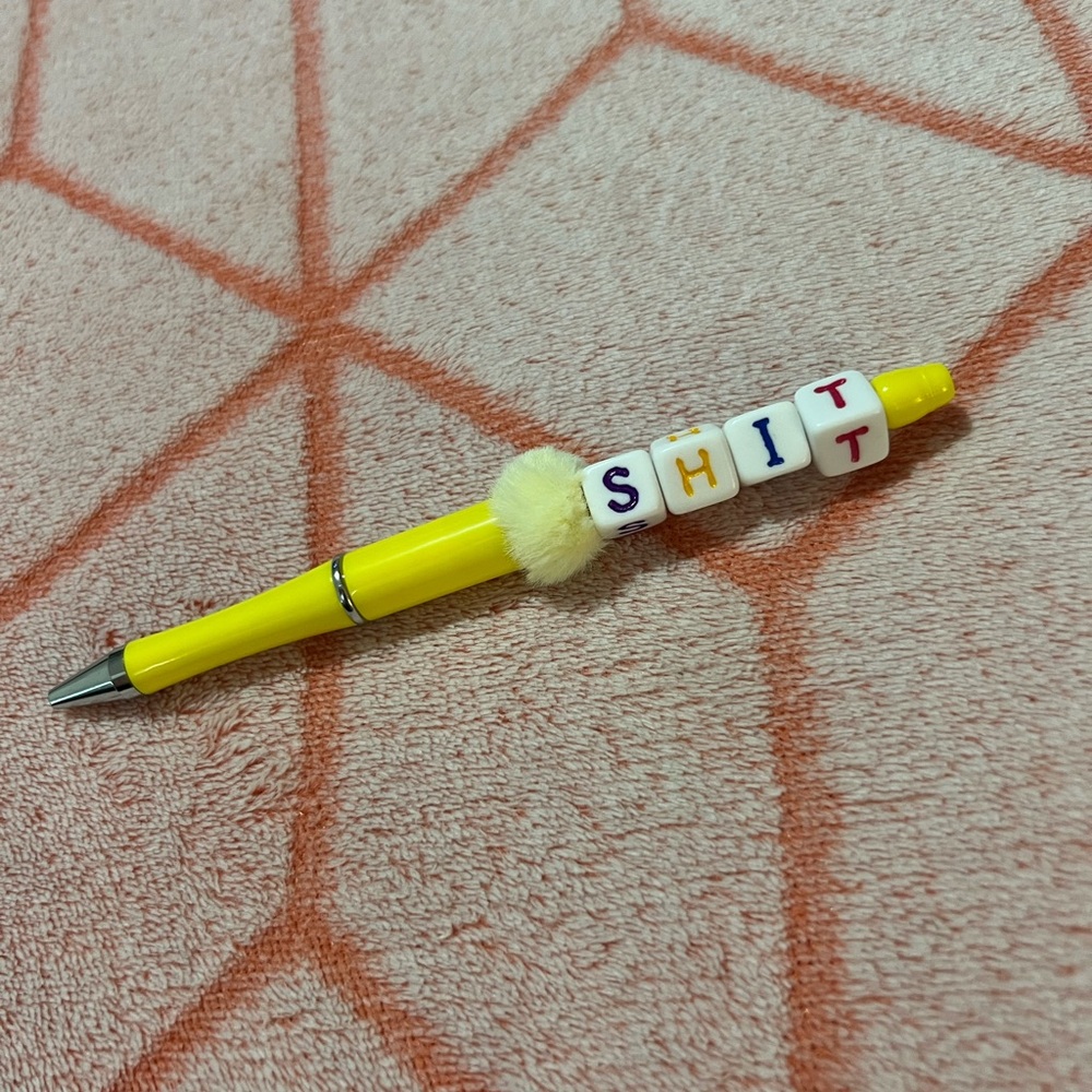 ✨New✨ Hand Beaded Profanity Pen